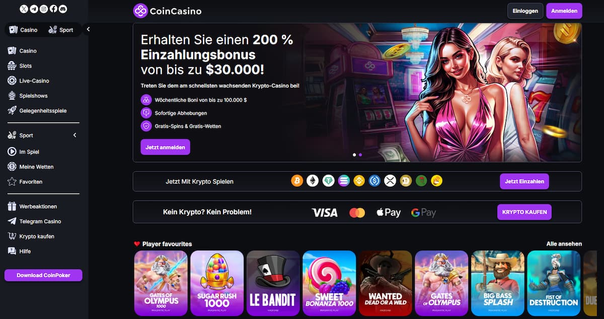 CoinCasino Ausland Casino