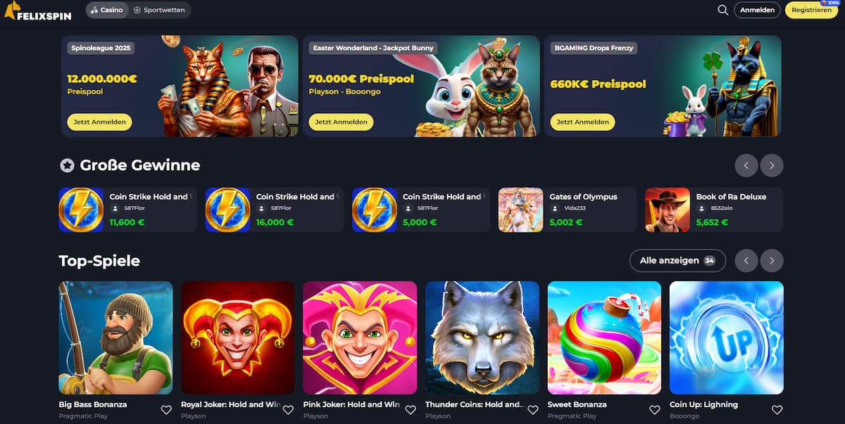 FelixSpin Ausland Casino