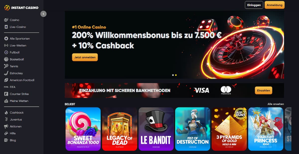 Instant Casino Ausland